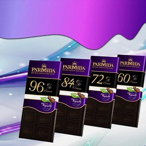 شکلات تلخ تخته ای 84 درصد پارمیدا 80گرمی